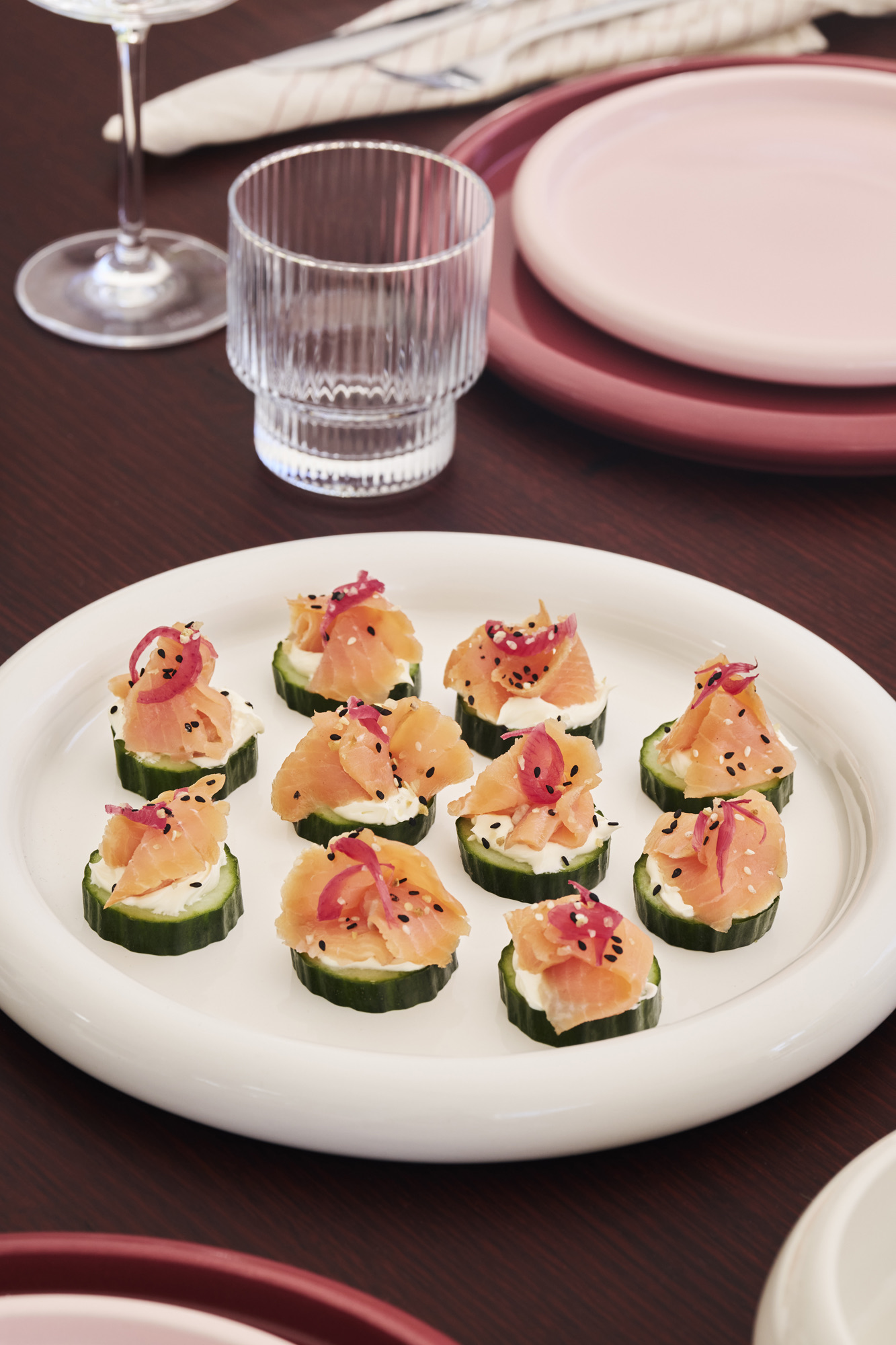 Canapés at a workshop at Zalm